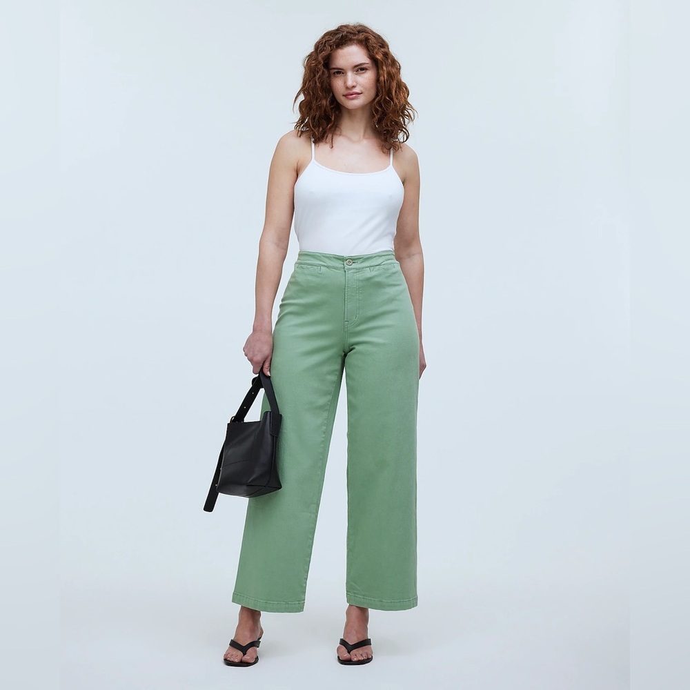 Madewell The Petite Curvy Emmett Wide-Leg Crop Pant